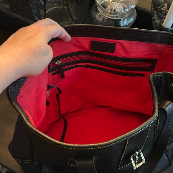 Dooney & Bourke Dark Brown Leather Tote Bag - Picture 5 of 15